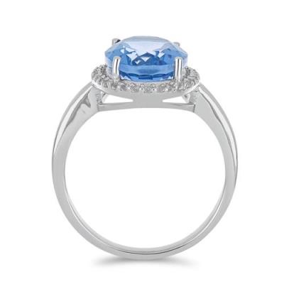 BUY STERLING SILVER COLOUR CHANGE FLOURITE WITH WHITE ZIRCON GEMSTONE BIG STONE RING